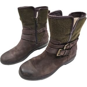 UGG Brown and Olive Ankle Boots